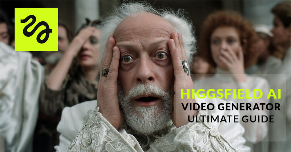 an actor in shocked a frame from Higgsfield AI prompts guide